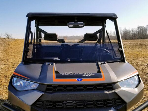 Polaris Ranger XP 570/900/1000 Short Dark Tint Windshield By Spike - Image 3