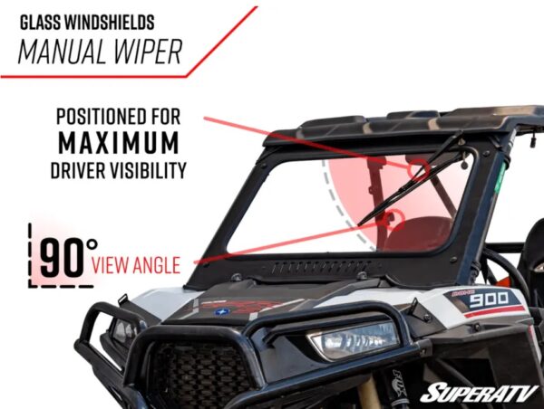Polaris General 1000-XP Glass Windshield - Image 3