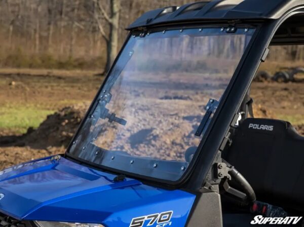 Polaris Ranger SP 570 Midsize Scratch Resistant Flip Windshield - Image 2