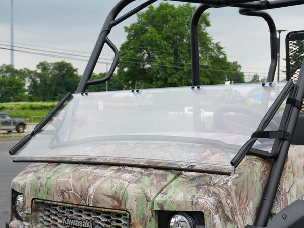 Kawasaki Mule Pro Folding Scratch Resistant Windshield - Image 2