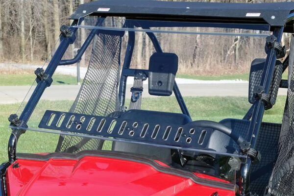 Honda Pioneer 520 Scratch Resistant Vented Windshield - Image 2