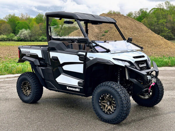 Kawasaki RIDGE Scratch Resistant Full Fold-Down Windshield - Image 3