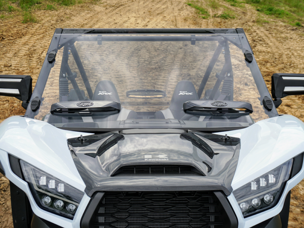 Kawasaki KRX Full Vented TRR Scratch Resistant Windshield - Image 3