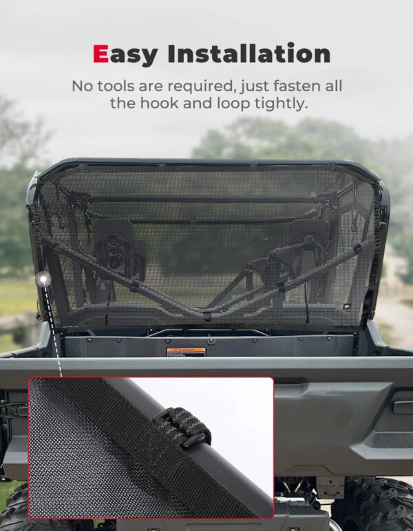 Honda Pioneer 1000-6 Soft Rear Window Net - Image 3