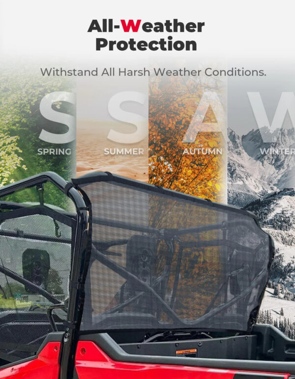 Honda Pioneer 1000-6 Soft Rear Window Net - Image 4