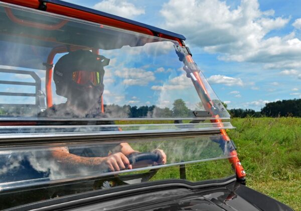 Kawasaki Mule Pro FXT Scratch Resistant Flip Windshield - Image 2