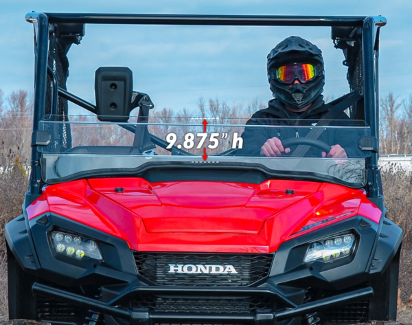 Honda Pioneer 1000 Dark Tint Half Windshield - Image 2