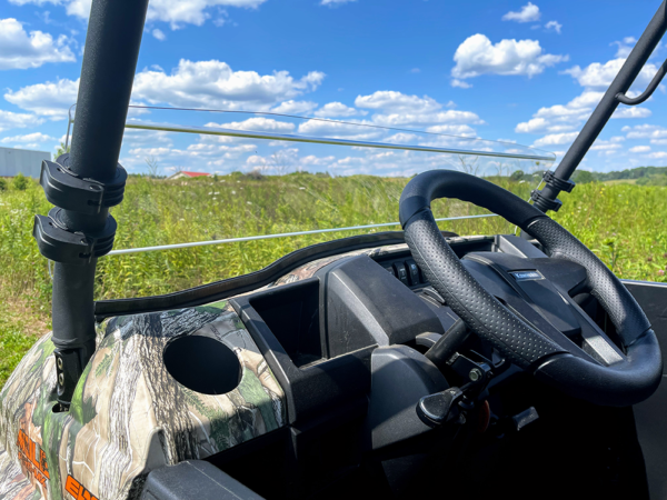 Kawasaki Mule Pro MX Scratch Resistant Half Windshield - Image 2