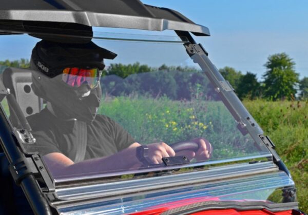 Honda Pioneer 520 Scratch Resistant Flip Up Windshield - Image 2