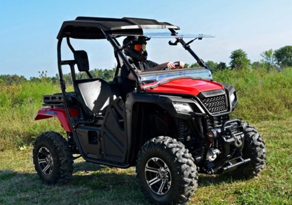 Honda Pioneer 500 Scratch Resistant Flip Windshield - Image 3