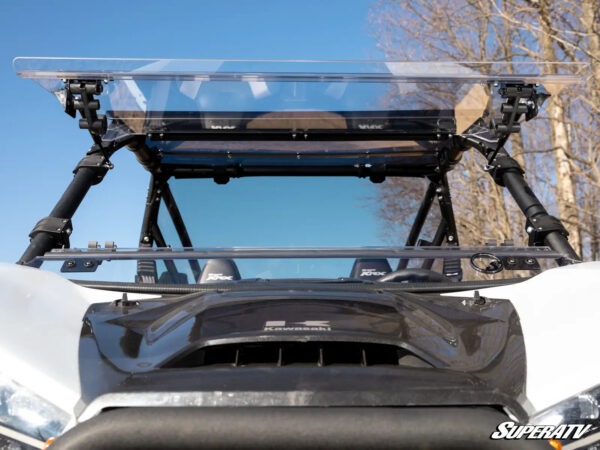 Kawasaki KRX 1000 Scratch Resistant Flip Up Windshield - Image 4