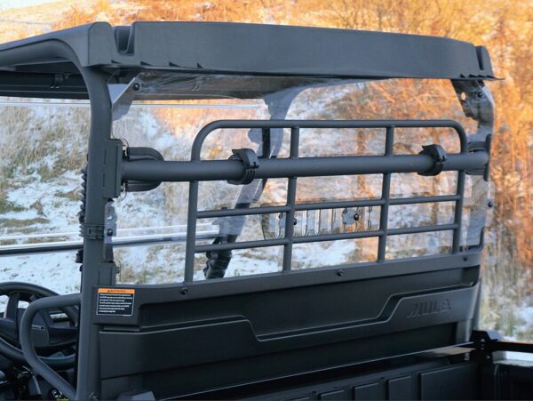 Kawasaki Mule Pro MX Clear Rear Vented Windshield - Image 2