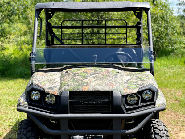 Kawasaki Mule Pro MX Scratch Resistant Half Windshield - Image 3