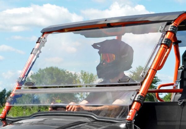 Kawasaki Mule Pro FXT Scratch Resistant Flip Windshield - Image 4