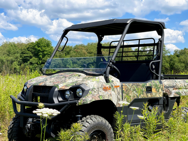 Kawasaki Mule Pro MX Scratch Resistant Half Windshield - Image 4