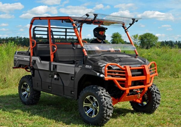 Kawasaki Mule Pro FXT Scratch Resistant Flip Windshield - Image 5