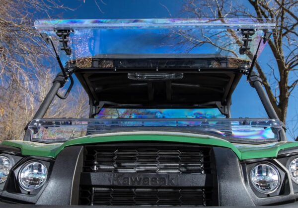 Kawasaki Mule Pro-MX Scratch Resistant Flip Up Windshield - Image 6